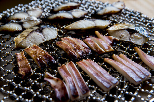 Overnight-dried squid