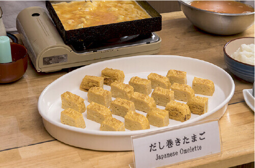 Handmade dashimaki tamago (rolled omelet)